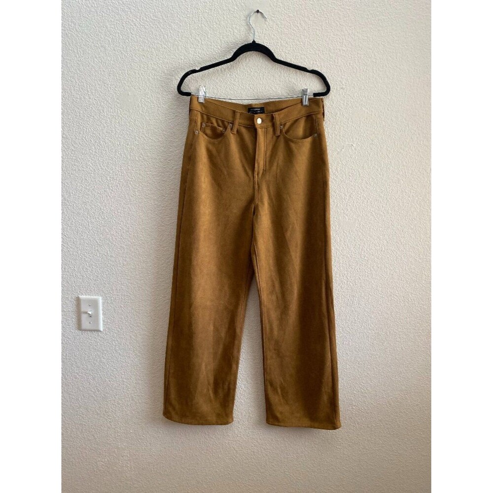 Banana Republic Ultra High-Rise Wide-Leg Vegan Suede Pant 30 / 10 Petite